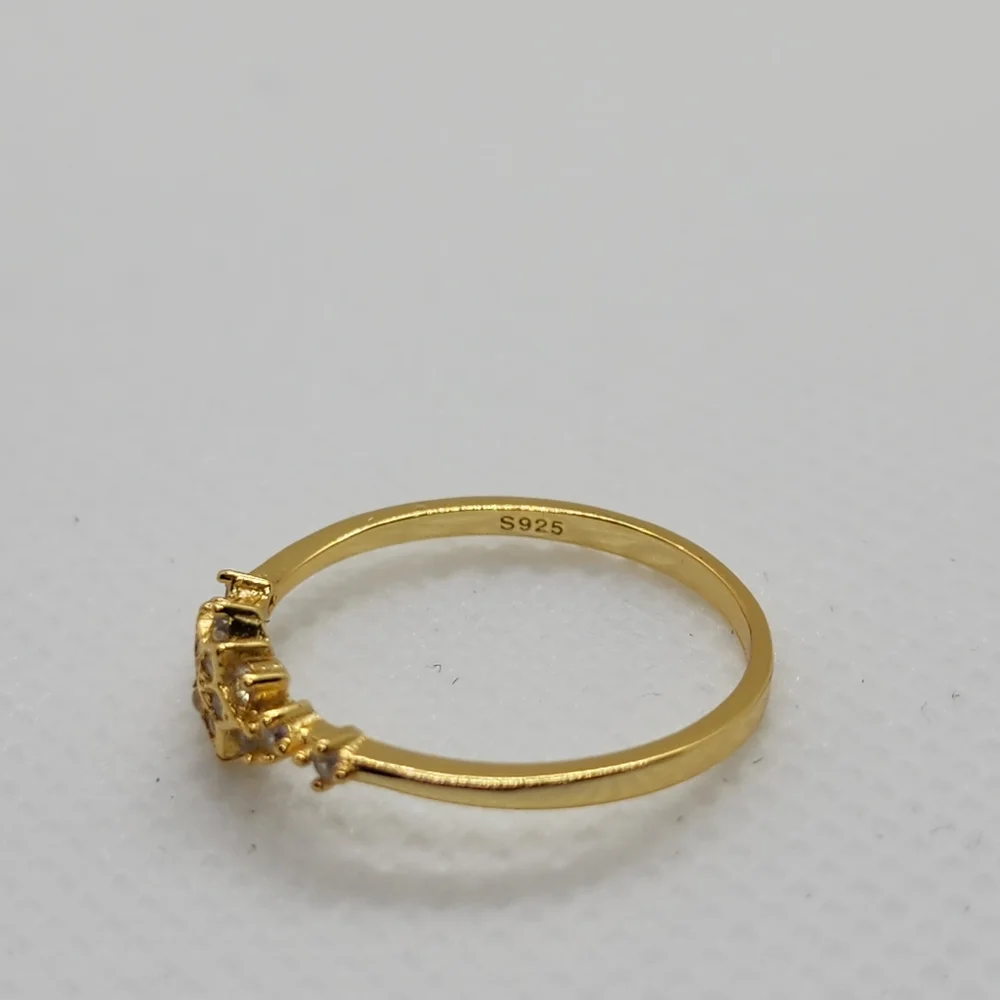 18K Yellow Gold Plated 925 Sterling Silver Ring - Picture 11 of 12